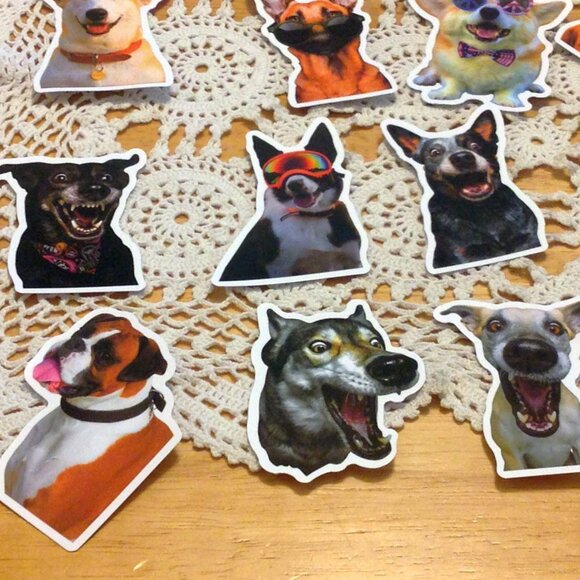 Weird, funny dog stickers for cellphones, laptop, lockers, crafts, scrapbooking - Picture 4 of 5